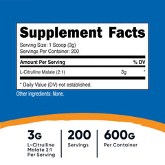 Nutricost L-Citrulline Malate powder being measured for easy mixing