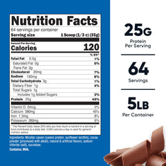 Nutricost micellar casein chocolate label highlights gluten-free, non-GMO profile.