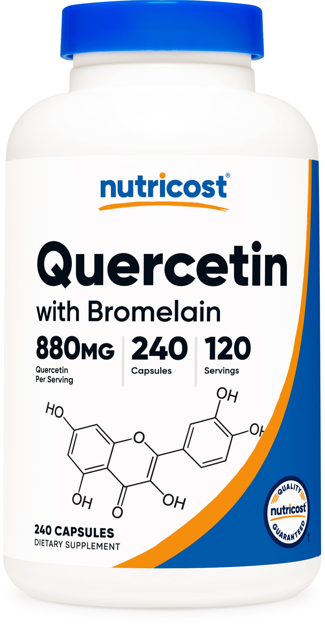 Nutricost Quercetin 880mg bottle front for daily wellness display