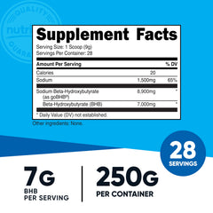 Nutricost unflavored BHB powder poured into a shake for versatile use