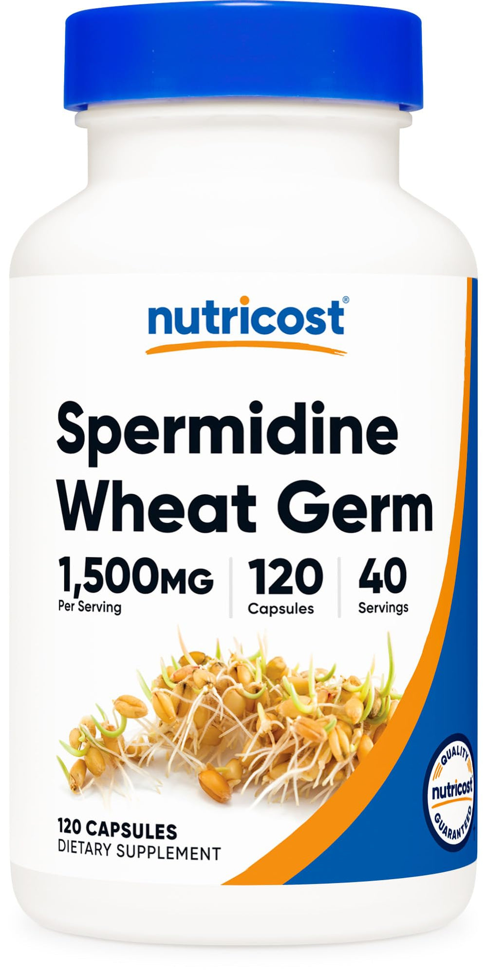 Nutricost Spermidine Wheat Germ Extract bottle for daily wellness.