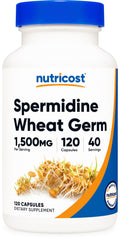 Nutricost Spermidine Wheat Germ Extract bottle for daily wellness.