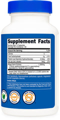 Nutricost Spermidine Wheat Germ Extract bottle closeup highlights vegetarian, Non-GMO formula.