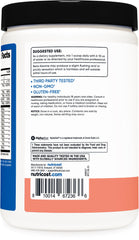 Nutricost Stim-Free Pre-Workout label close-up highlighting non-GMO and allergen-free claims