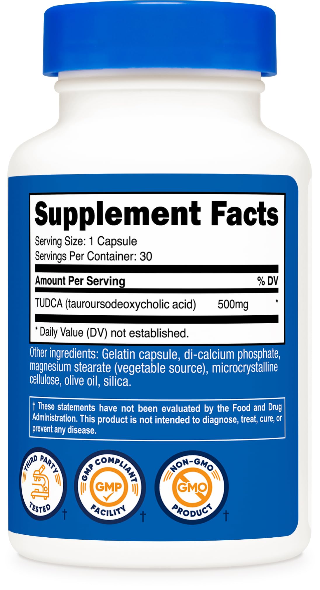 Nutricost Tudca serving presentation showing easy daily habit and capsule intake.