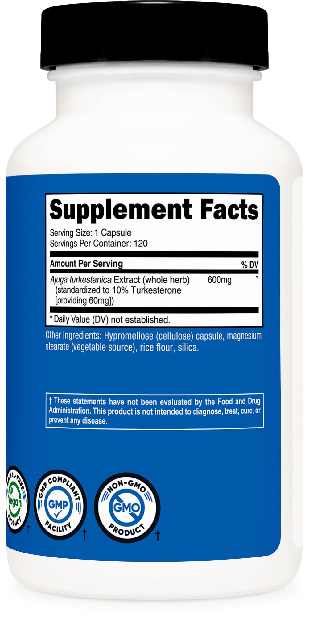 Nutricost Turkesterone 600mg facility shows GMP-compliant, FDA-registered production