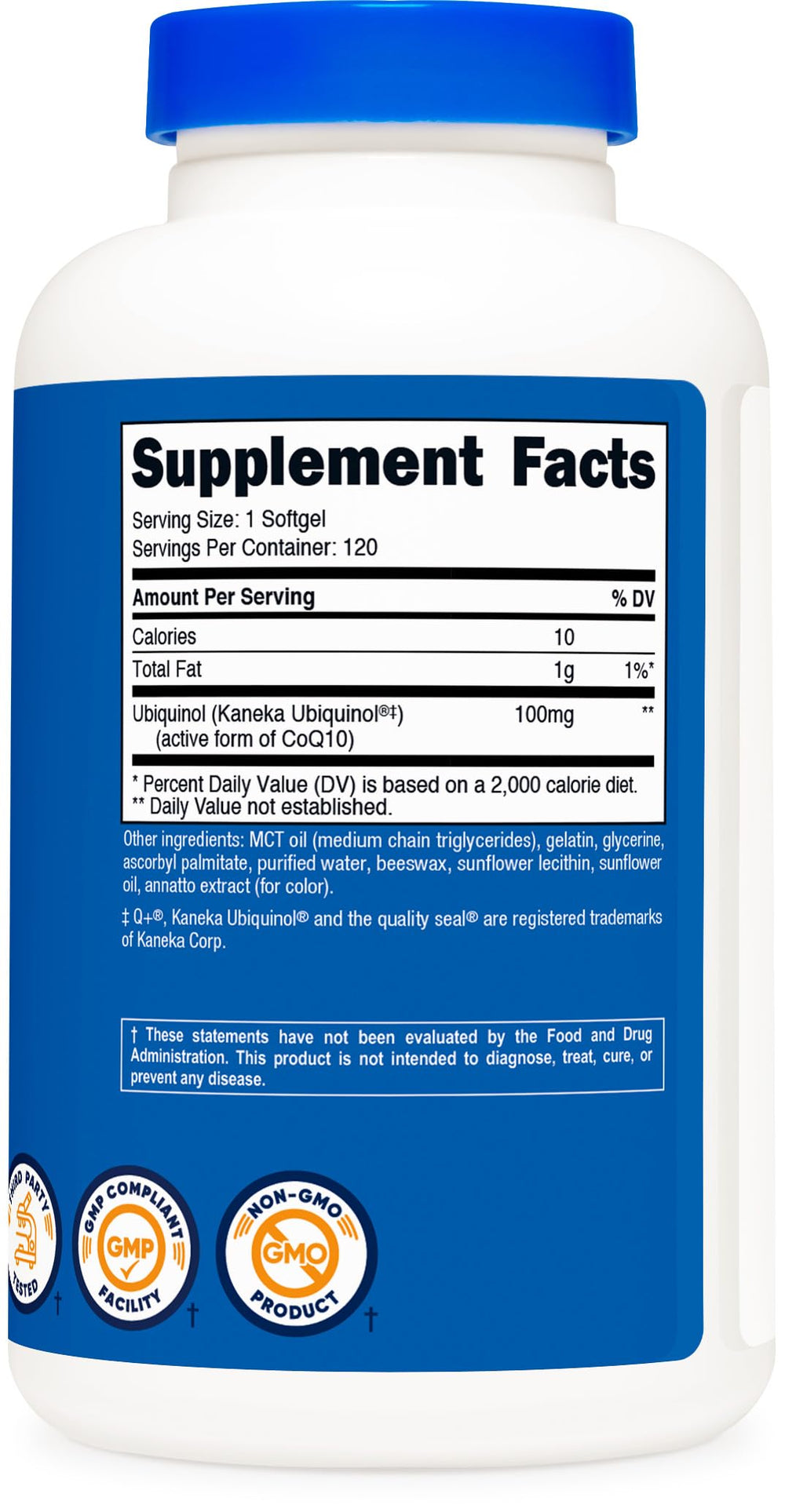 Packaging shot highlights NSF GMP compliant quality for Nutricost.