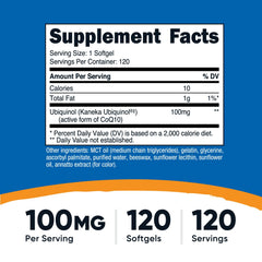 Nutricost Ubiquinol softgels serving display for easy daily intake.