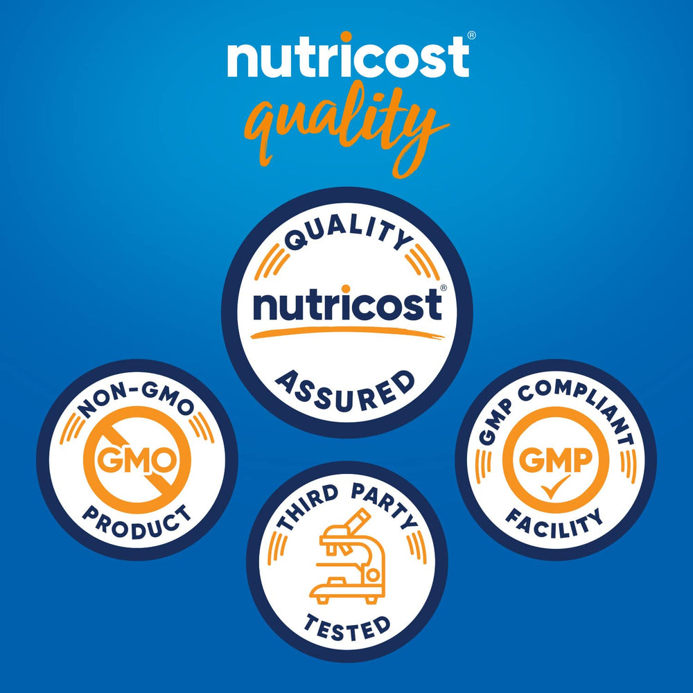 Nutricost vegan-friendly label emphasizing GMO-free formulation