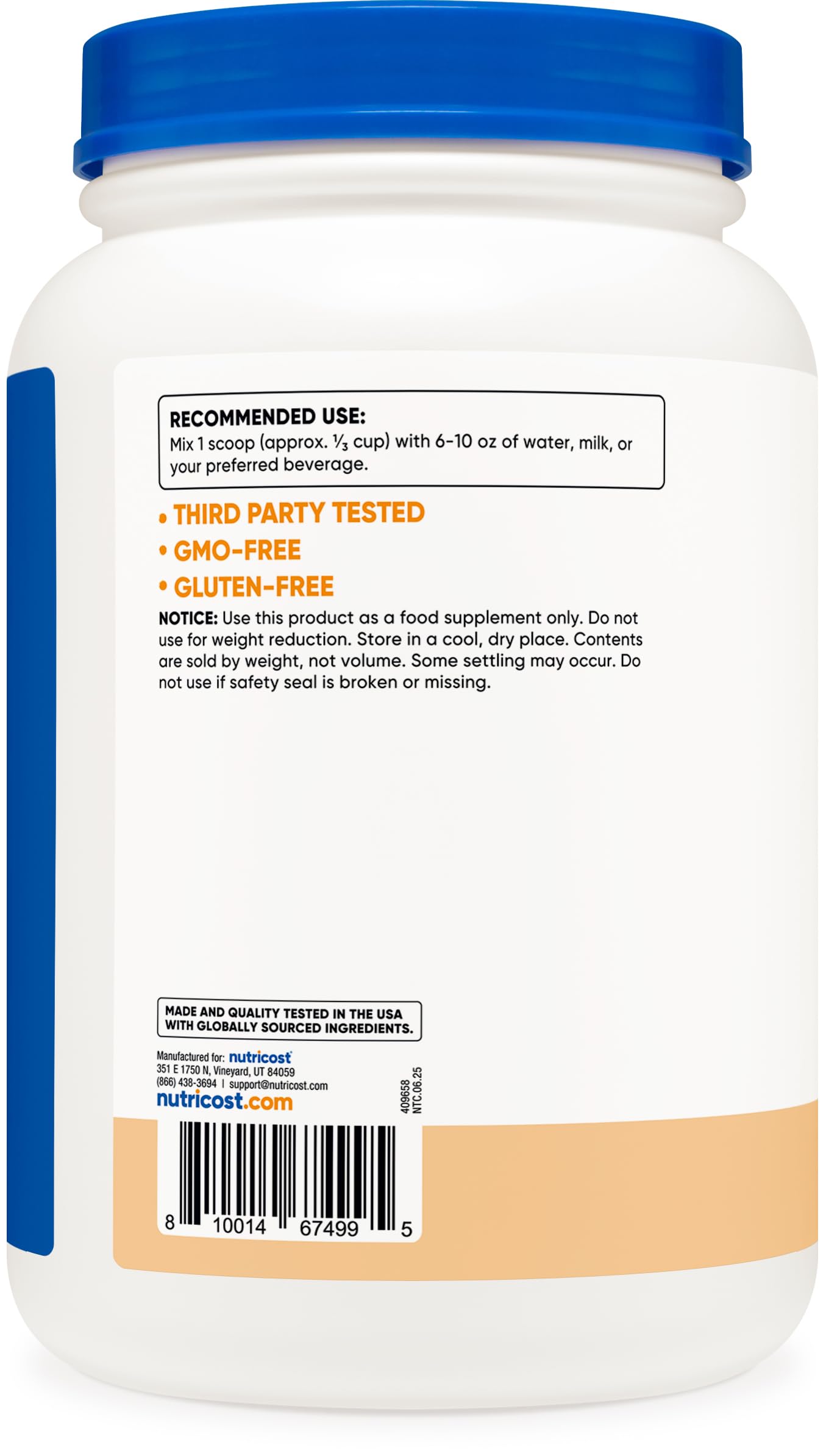 Nutricost Whey Isolate Cake Batter serving, ideal post-workout protein