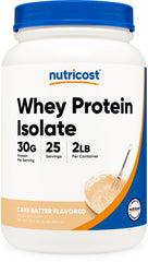 Nutricost Whey Isolate Cake Batter tub for convenient daily protein