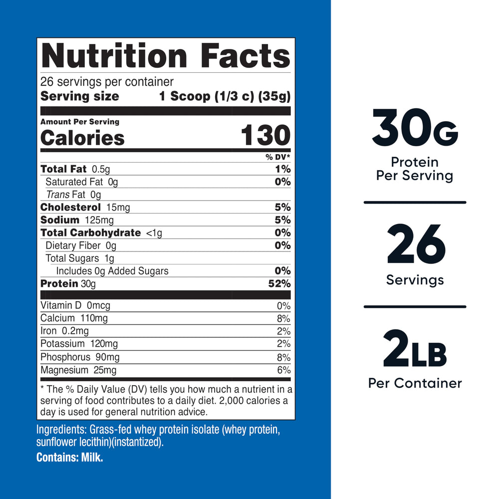 Nutricost whey isolate ingredient panel highlights clean, non-GMO sourcing