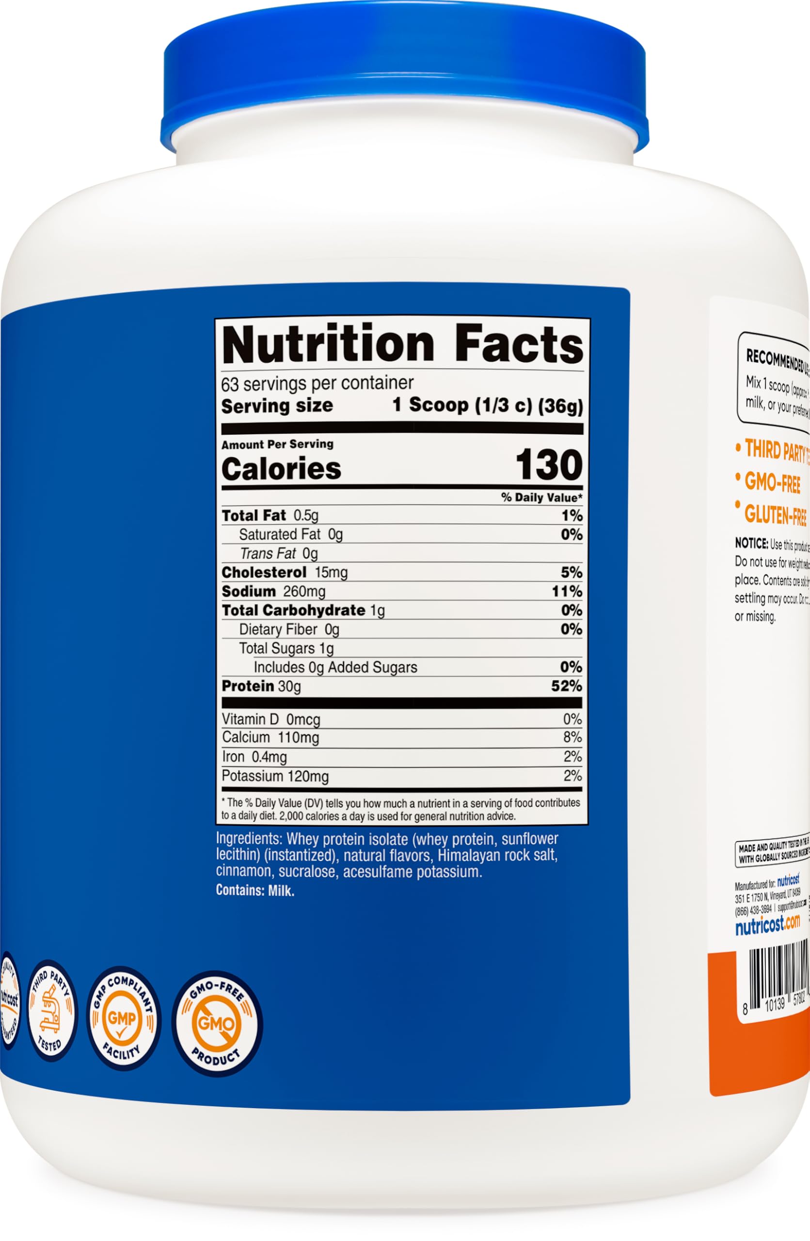 Nutricost facility image suggesting quality manufacturing and clean protein production
