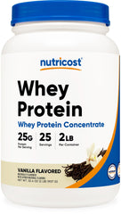 Nutricost vanilla whey protein concentrate bottle for everyday protein support