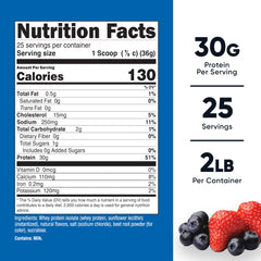 Nutricost Strawberry Acai whey protein scoop showing convenient serving