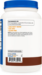Nutricost whey protein mixing glass with chocolate shake
