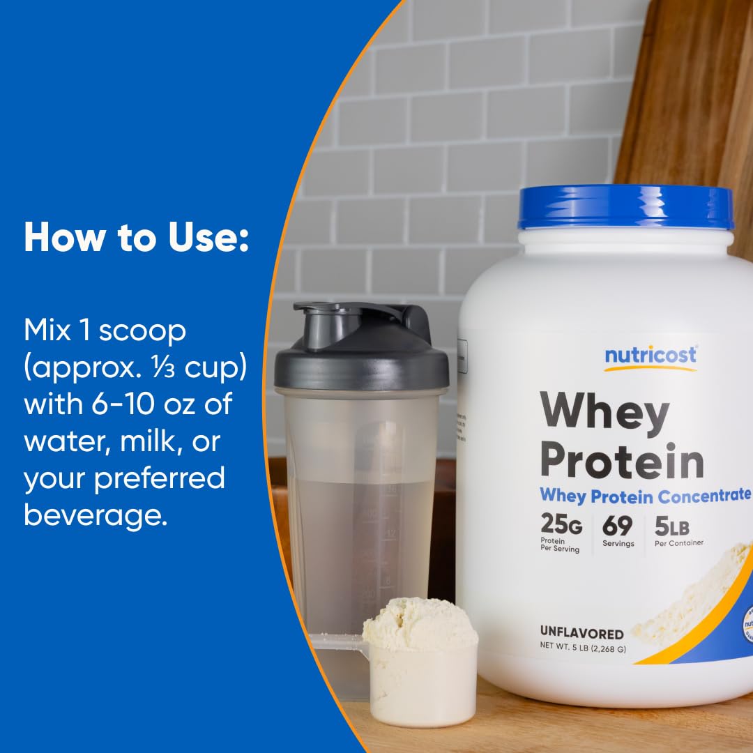Nutricost Whey Protein Non GMO Gluten Free Label highlights dietary confidence.