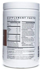 Nutri-Dyn Fruits and Greens powder closeup reveals natural color and gluten-free formula.