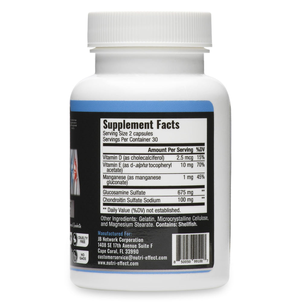 nutrieffect Active Joint Support bottle front label with ingredients visible