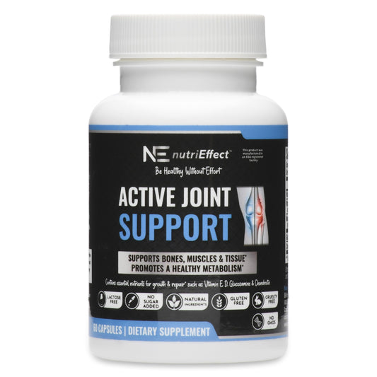 nutrieffect Active Joint Support bottle pour showing easy daily dosing for joint care