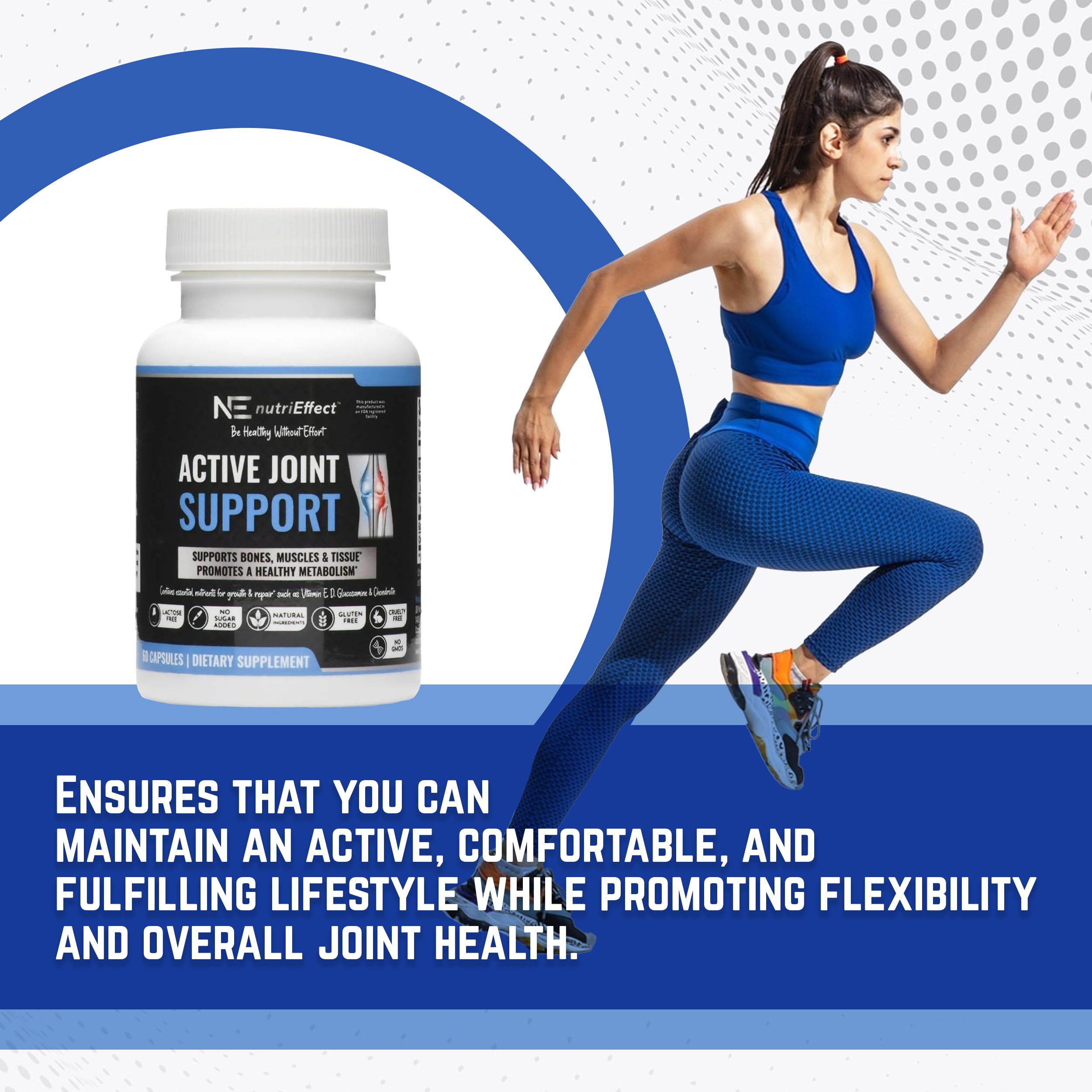 nutrieffect Active Joint Support packaging box displaying 60 count