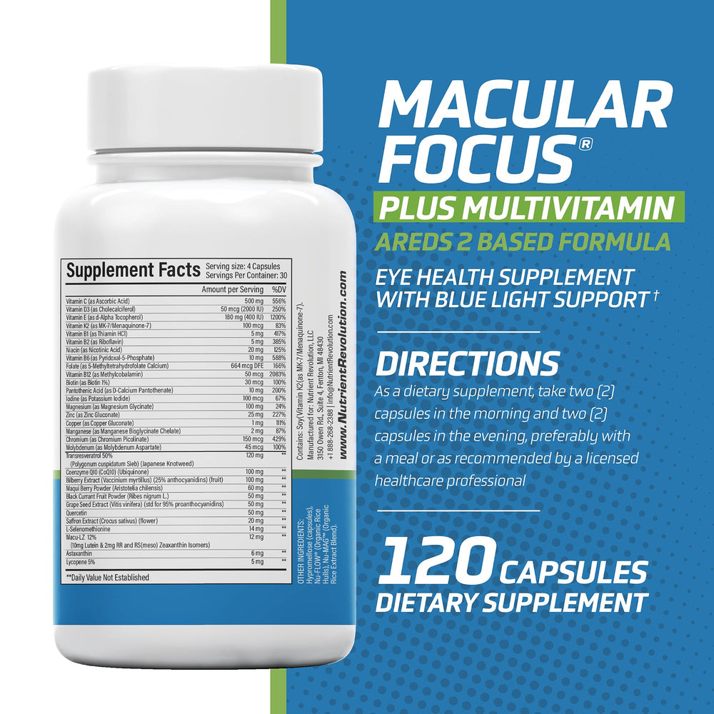 Nutrient Revolution antioxidant blend highlighting key ingredients.