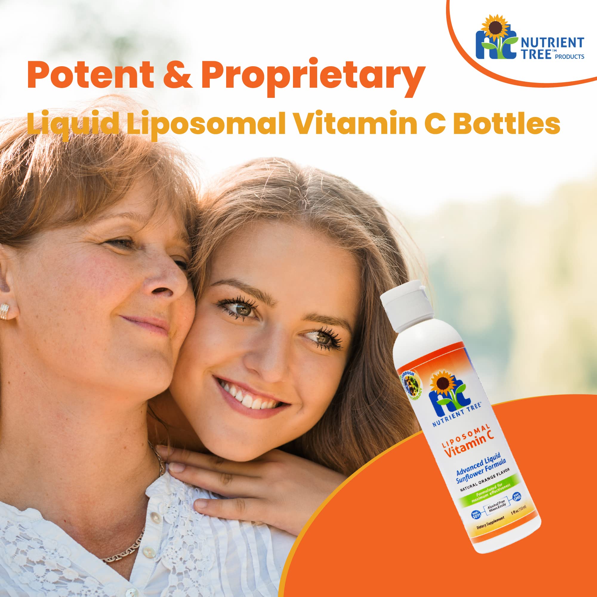 Nutrient Tree Liposomal Vitamin C USA-made stamp signals origin.