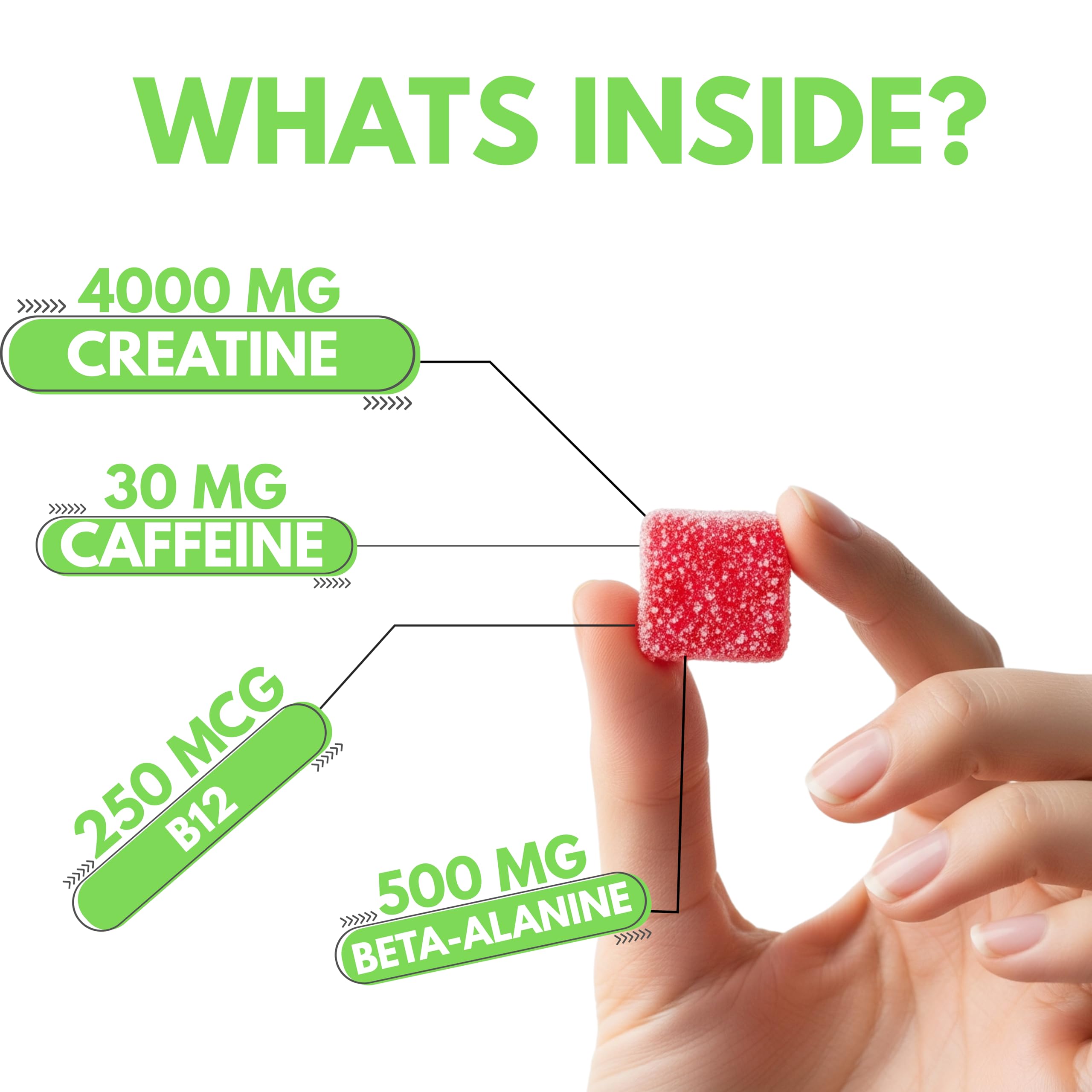 Nutrify Daily Creatine Gummies Women Men workout scene after training.