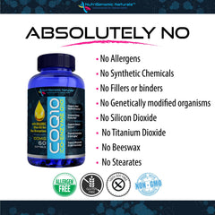 NutriGenomic Naturals CoQ10 softgels energizing production focus for cellular vitality