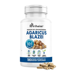 Nutriheim Agaricus Blazei organic extract bottle front for versatile immune support