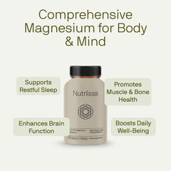 Nutriissa magnesium-magtein capsules close-up emphasizes brain-supporting ingredient.