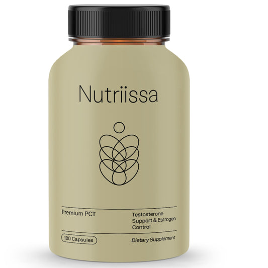Nutriissa PCT bottle label highlighting purity and potency.