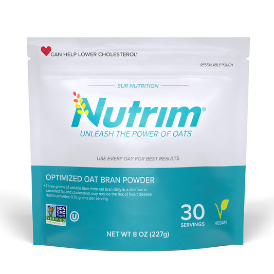 NUTRIM Oat Bran Powder bottle ready for daily fiber boost