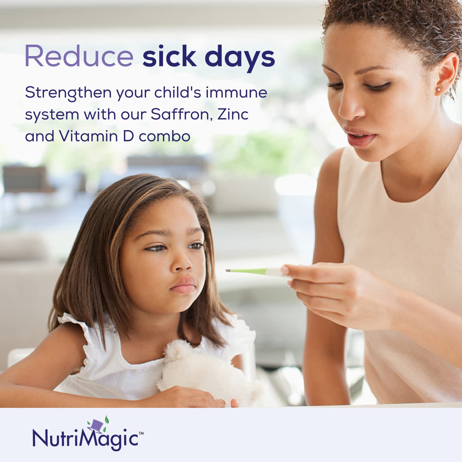 NutriMagic bottle with gummies illustrating easy daily use for kids.