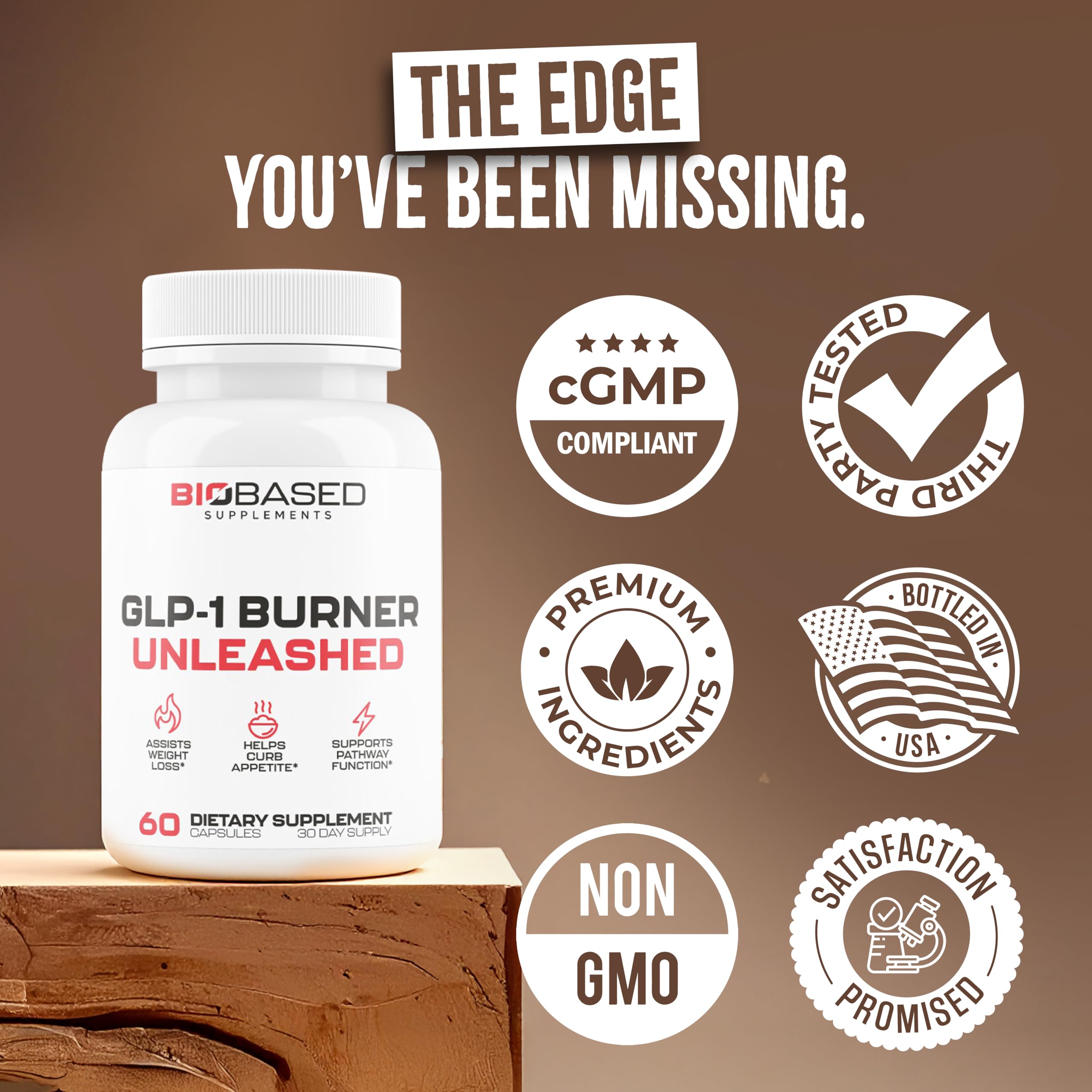 Nutrimend IQ GLP-1 Burner package design conveys premium, non-GMO formulation
