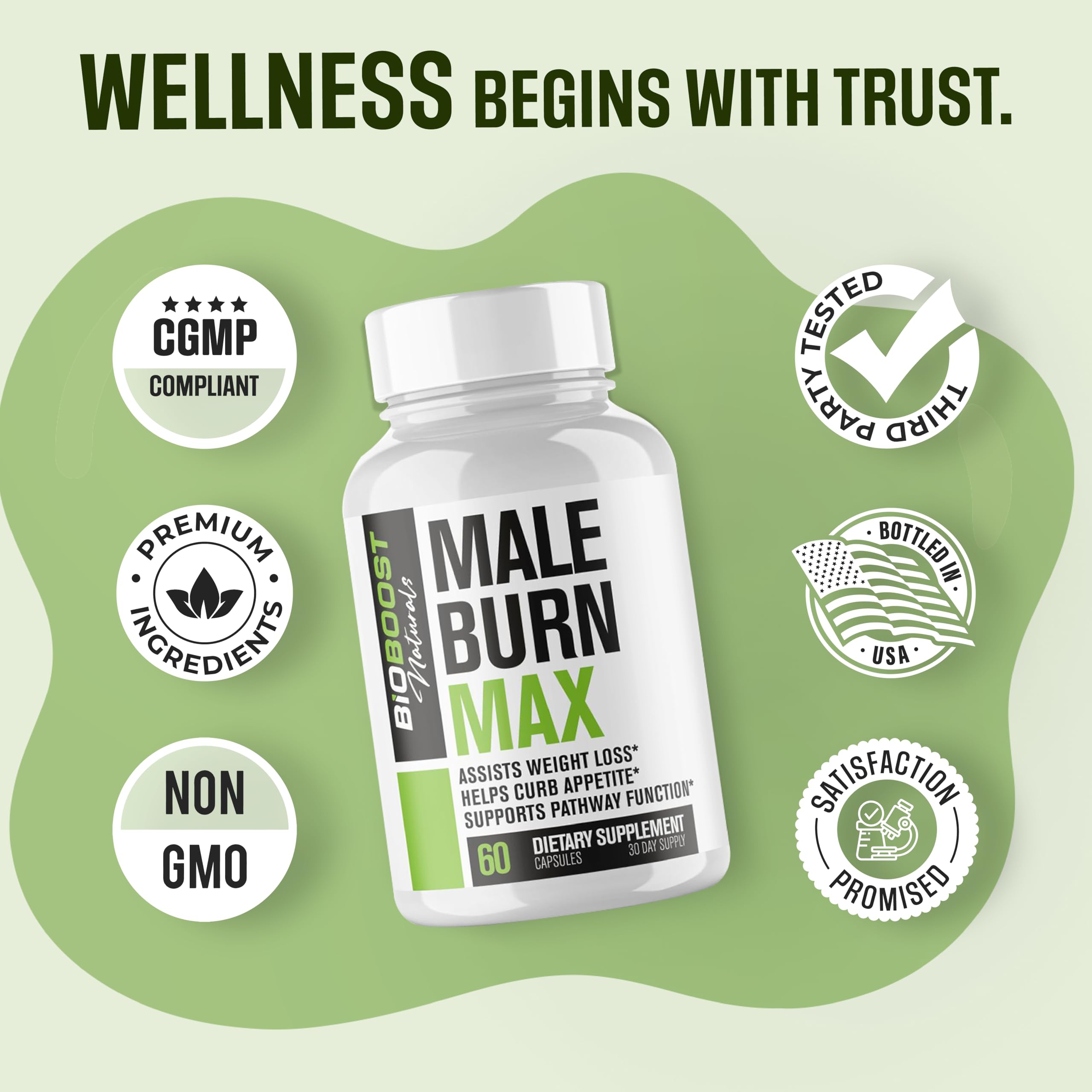 Nutrimend IQ Male Burn Max packaging box with instructional materials
