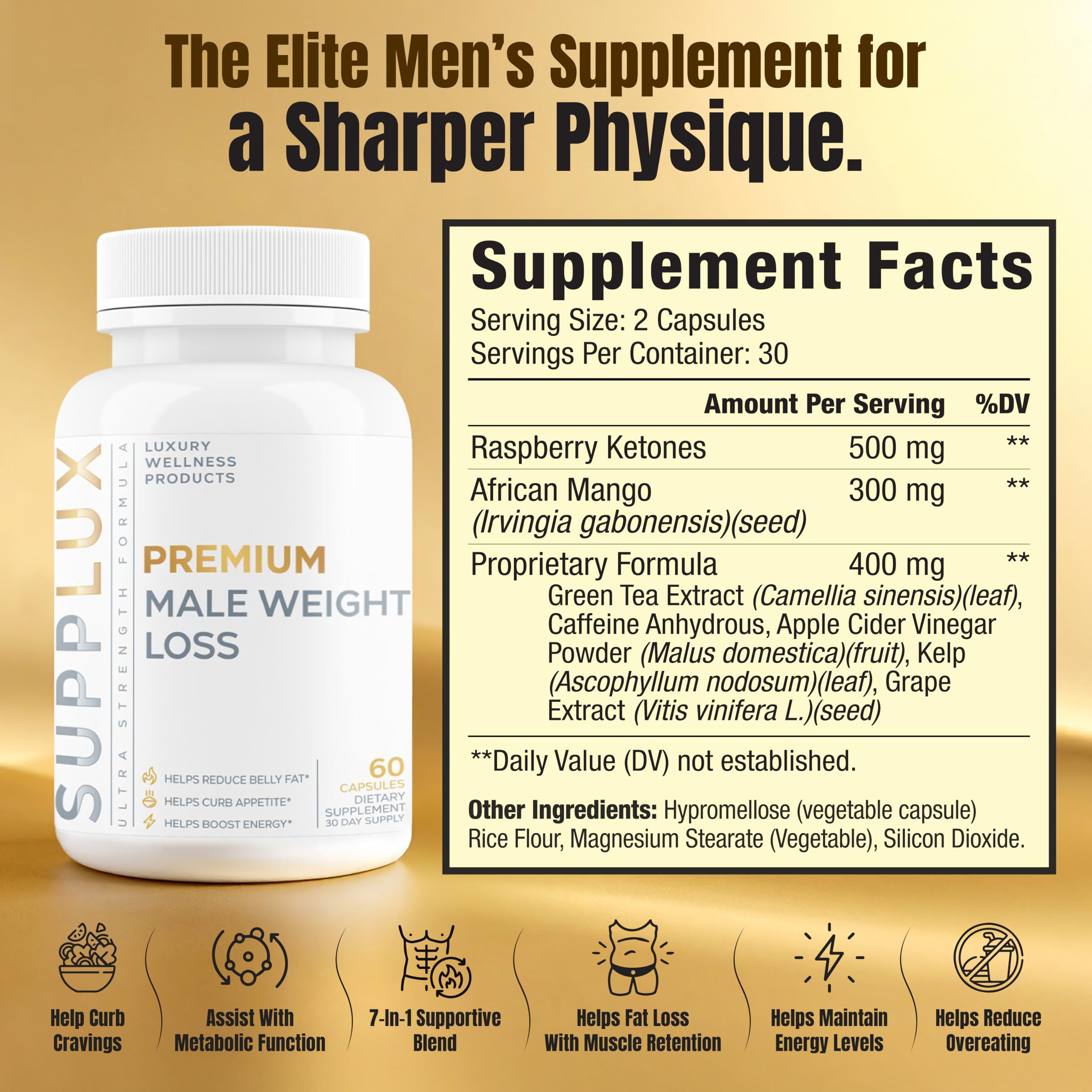 Nutrimend IQ Premium weight loss bottle label emphasizes non-GMO formula.