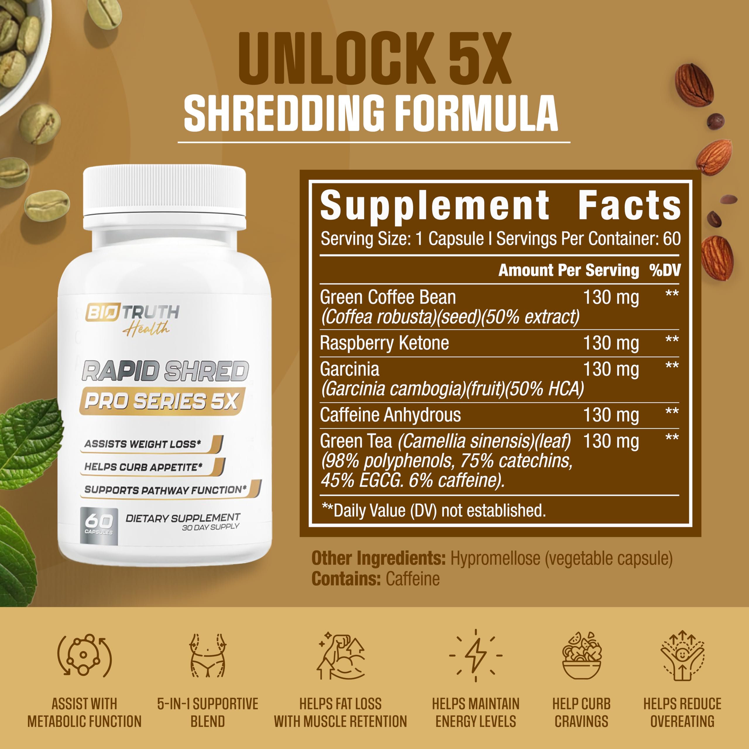 Nutrimend IQ Rapid Shred Pro Series 5X pills ready for daily energy and focus.