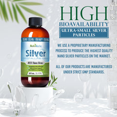 NutriNoche Colloidal Silver label closeup emphasizes purity and product details