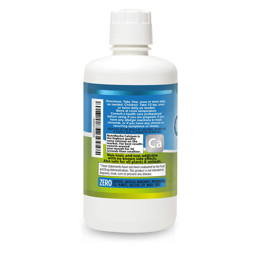 NutriNoche Liquid Calcium dropper dispensing for quick, sublingual absorption.