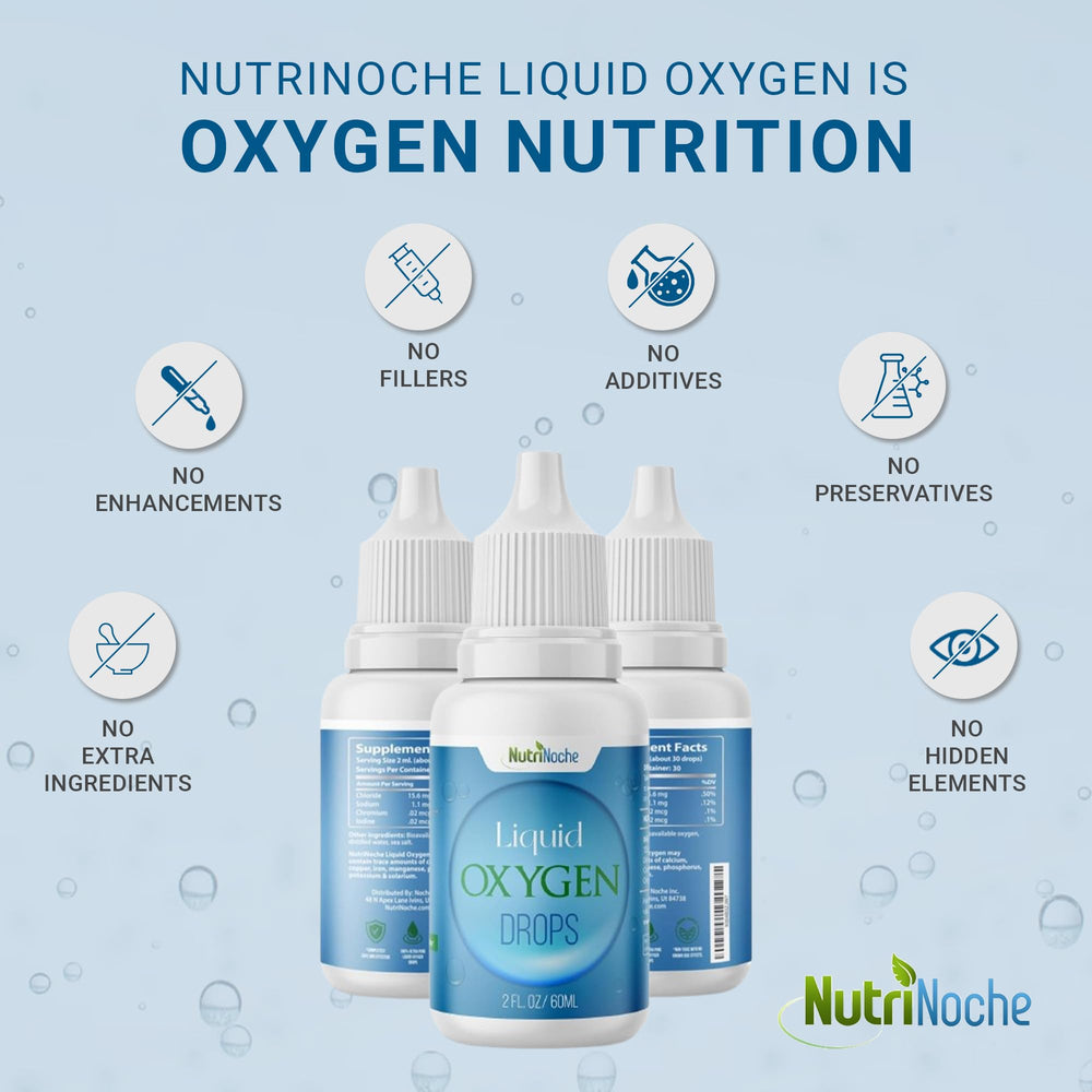 NutriNoche Oxygen Drops label detail showing product information.