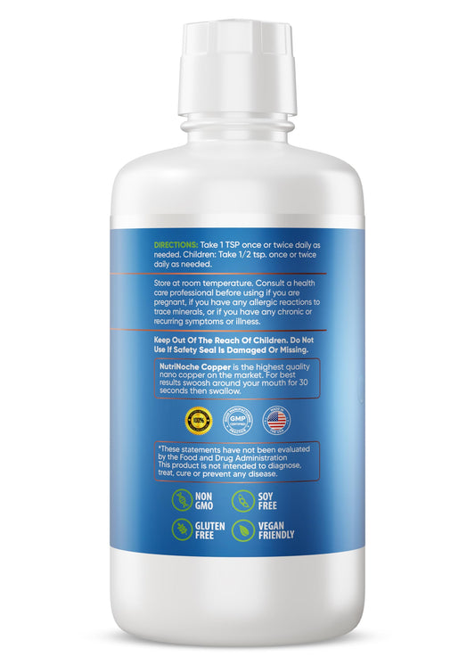 NutriNoche nano copper particles close-up highlights crystalline purity.