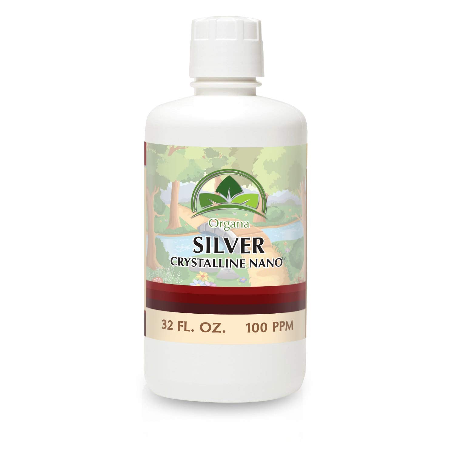 NutriNoche Organa Crystalline Silver bottle showing purity and nano silver particles for easy absorption.