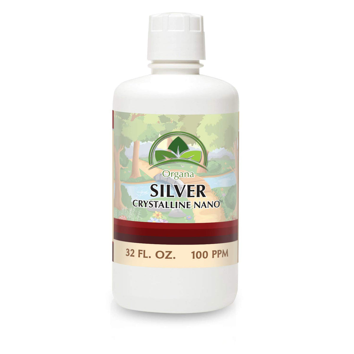 NutriNoche Organa Crystalline Silver bottle showing purity and nano silver particles for easy absorption.