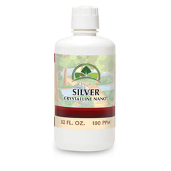NutriNoche Organa Crystalline Silver bottle showing purity and nano silver particles for easy absorption.