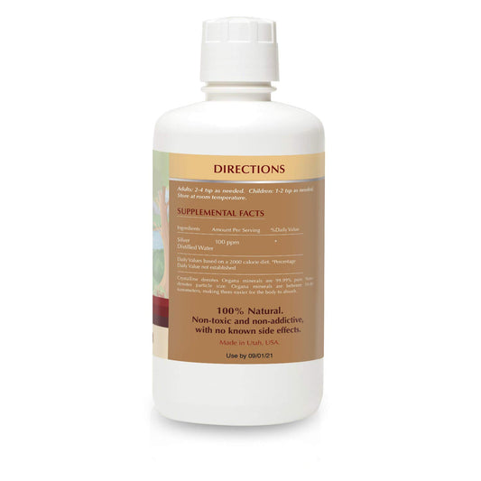 NutriNoche Organa Crystalline Silver label emphasizing high-purity, two-ingredient formula with clean ingredients.