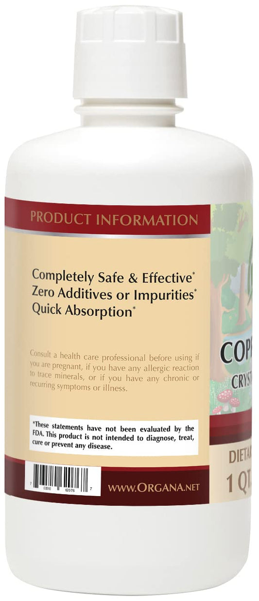 NutriNoche Organa Pure Copper drops closeup emphasizes tiny particles for easy absorption.