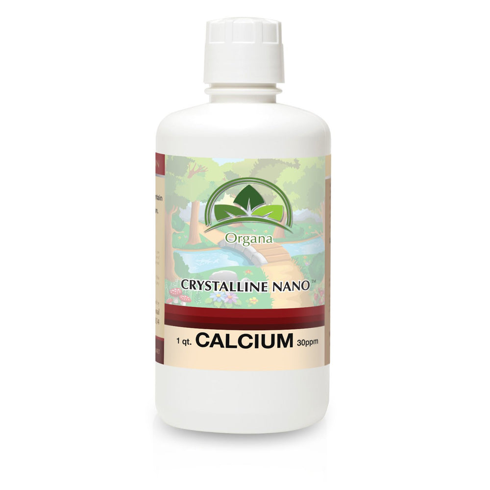 NutriNoche Organa Pure liquid calcium bottle showing high purity for daily support.