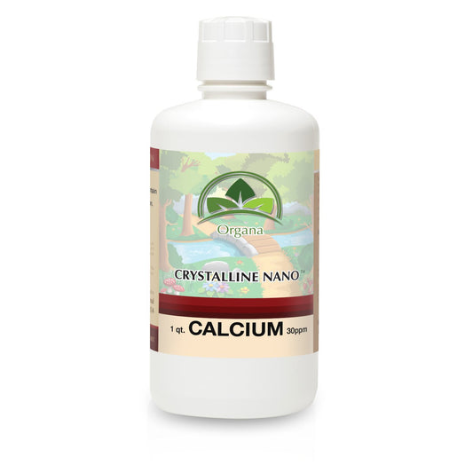 NutriNoche Organa Pure liquid calcium bottle showing high purity for daily support.