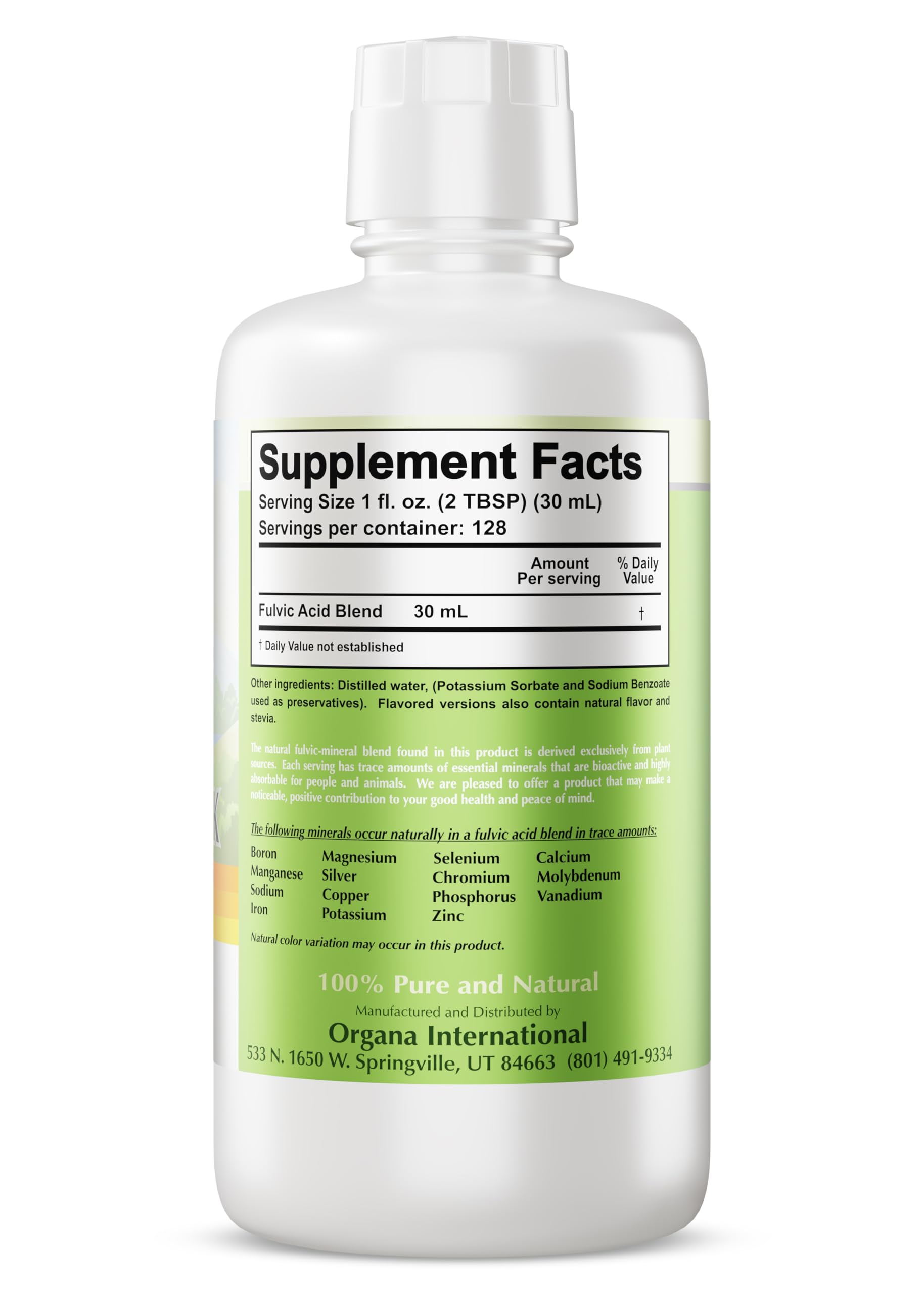 NutriNoche Organa Trace Minerals glass with minerals on hand suggests simple daily supplementation